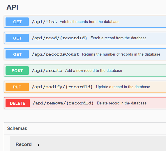 Simple REST API